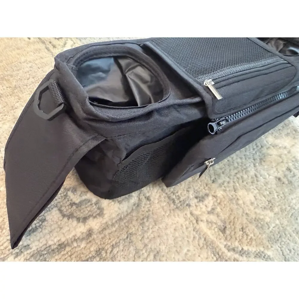 Momcozy Black Insulated Bottle Holder Stroller Organizer Detachable Bag NEW